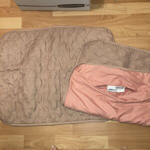 Project Runway Matching Pair Of Pillow Shams Solid Tan & Coral